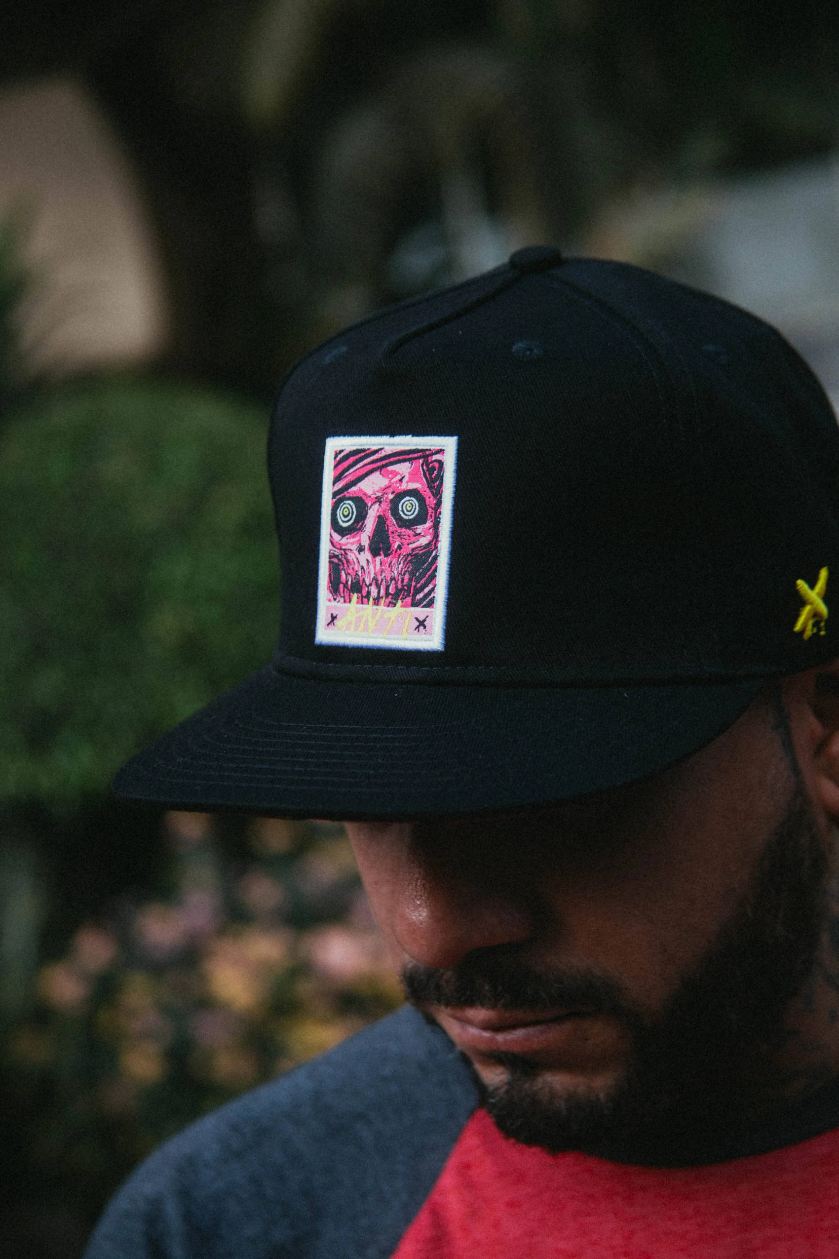 Spiral Skull Snapback Hat