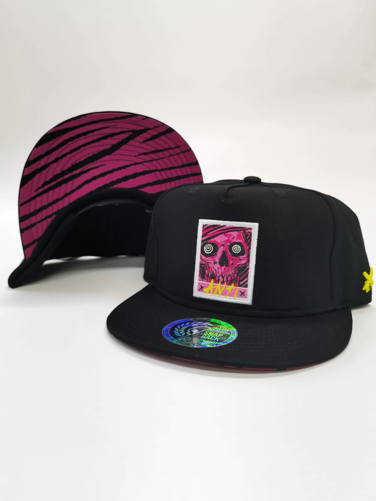 Spiral Skull Snapback Hat