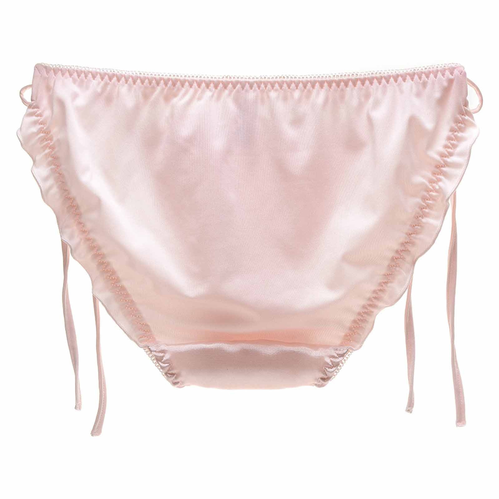 Pink Satin Panty with Adjustable Straps