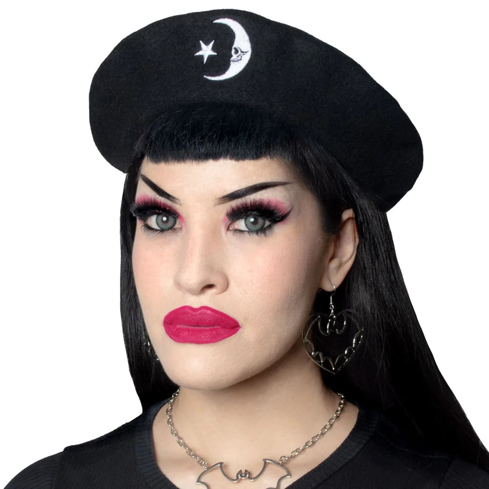 Kreepsville 666 - Crescent Moon Beret Hat