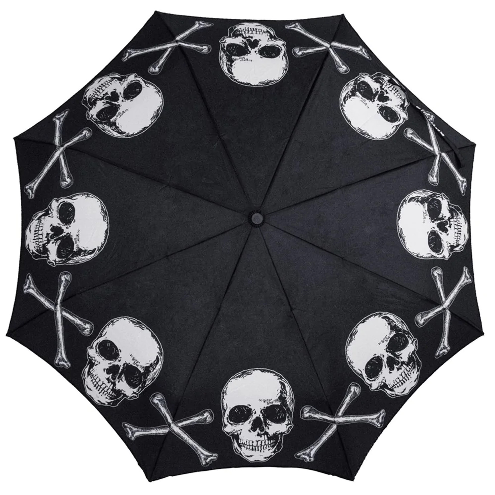 Kreepsville 666 - Skull Handle Anatomical Skull And Bones Umbrella