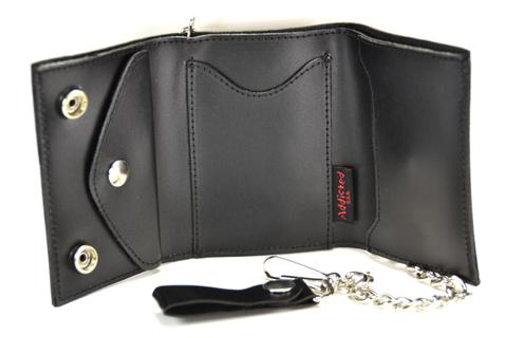 Winged Skull Pink Wallet with Chain