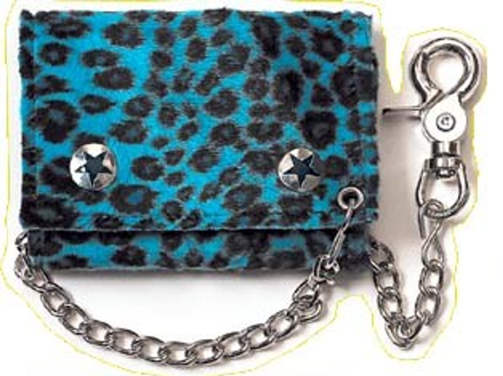 BlueLeopard Print Wallet