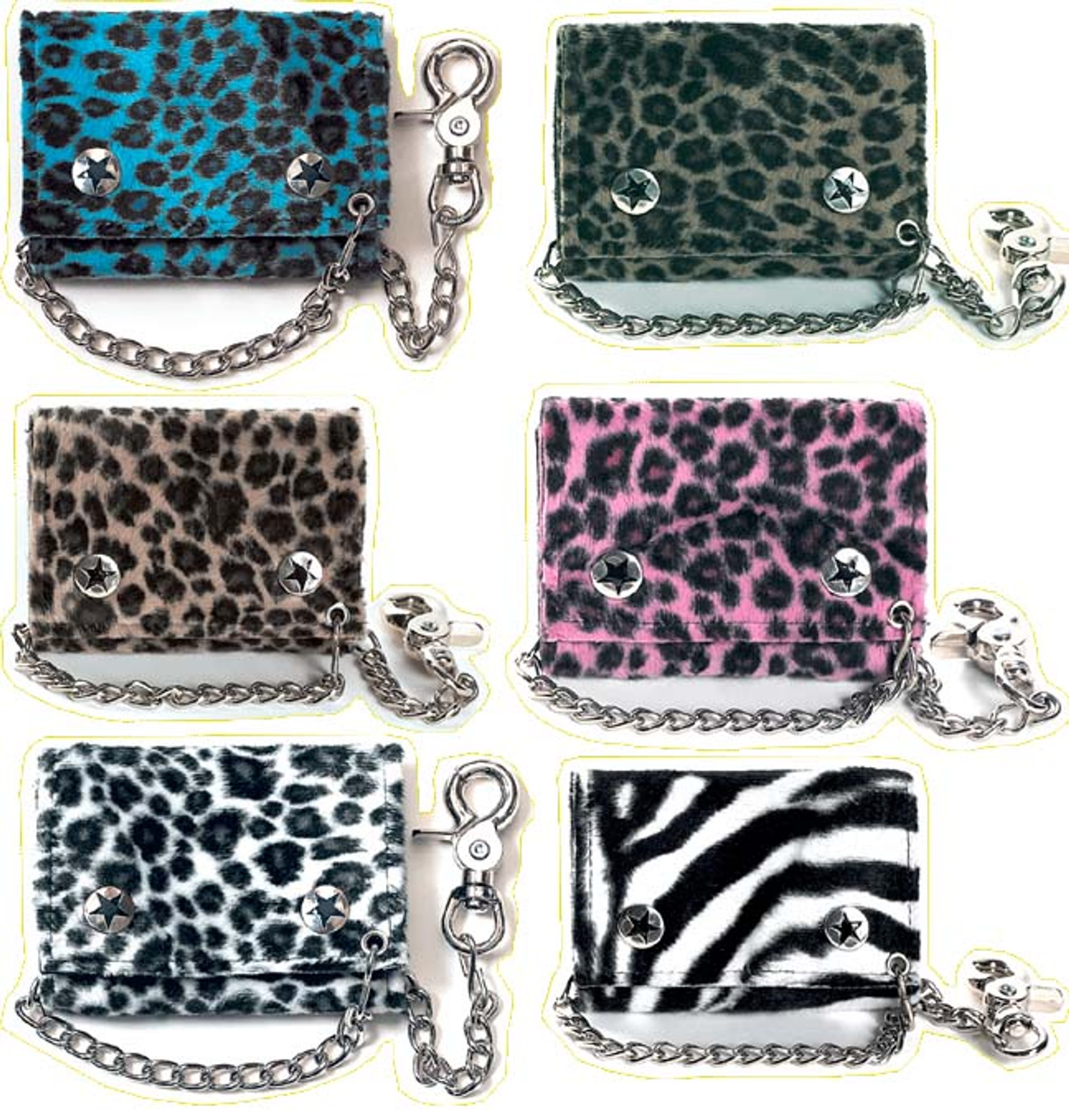 BlueLeopard Print Wallet