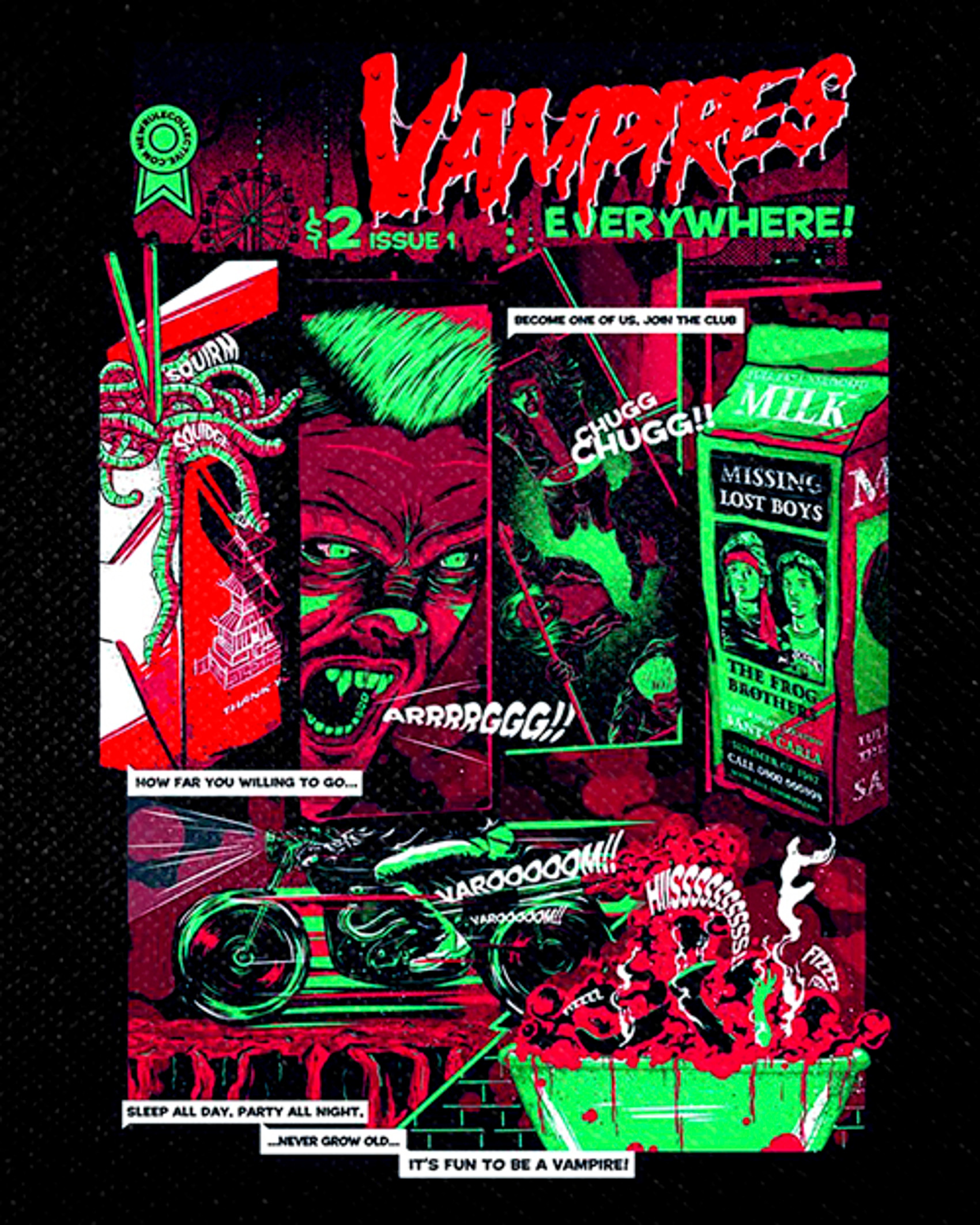 The Lost Boys - Vampires, Everywhere! Comic 4x5" Color Patch