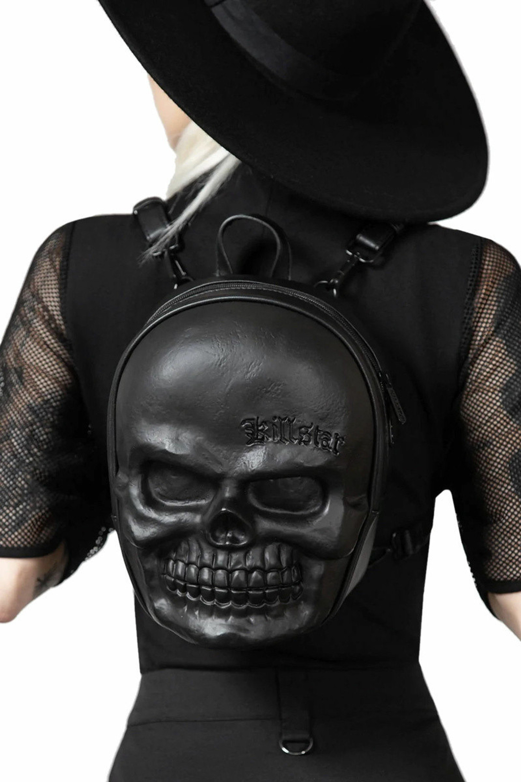 Grave Digger Black Skull Mini Backpack
