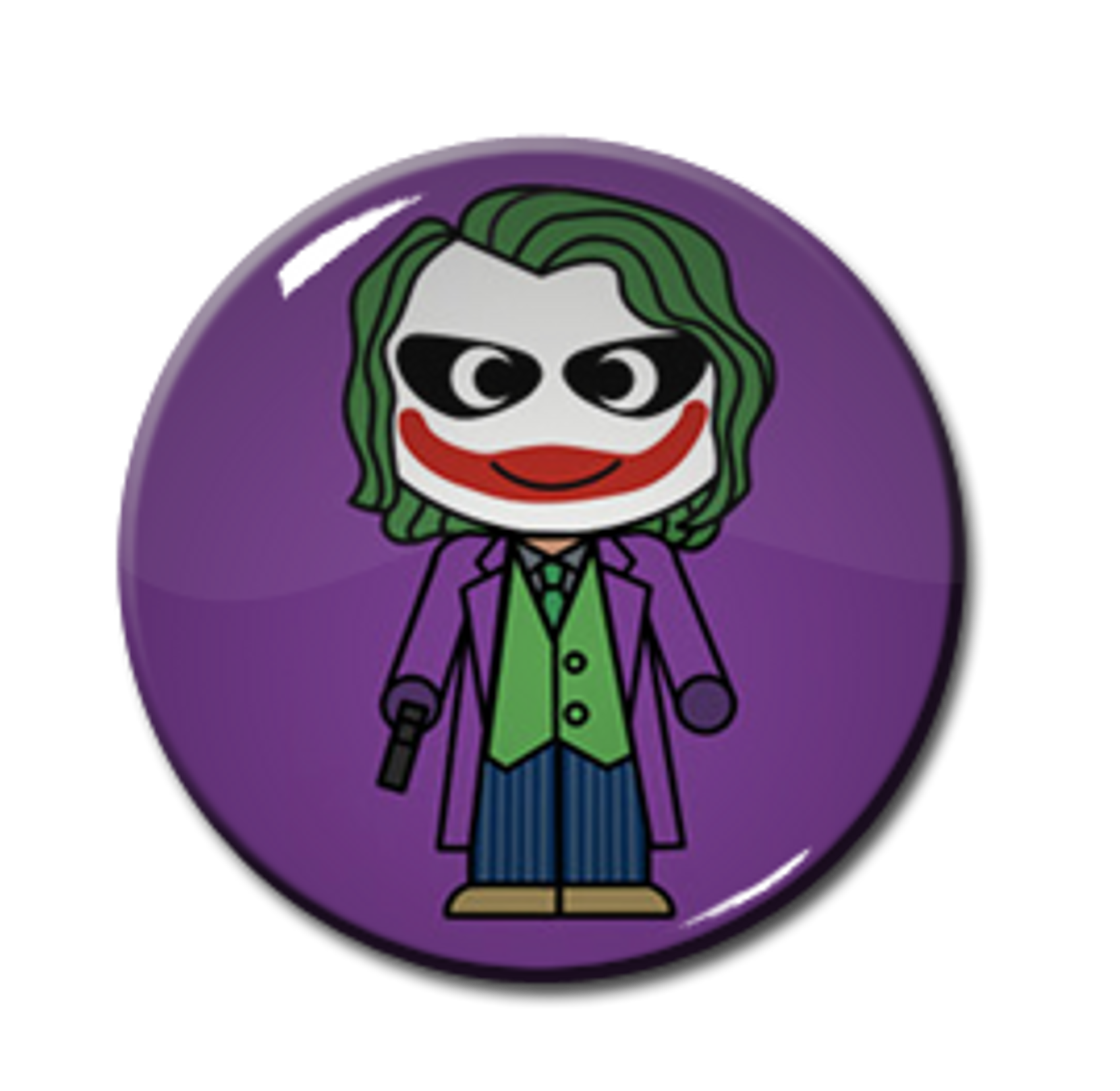 NuclearWaste-image The Joker - Chibi Cartoon 1.5" Pin