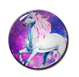 Unicorn 2.25" Pin