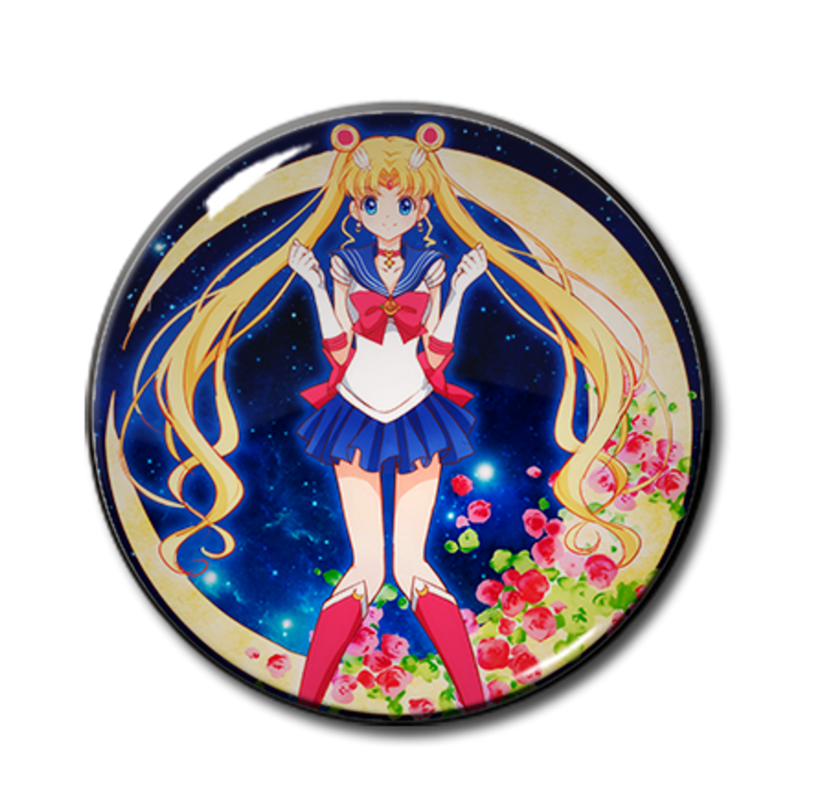 NuclearWaste-image Sailor Moon with Roses 2.25" Pin