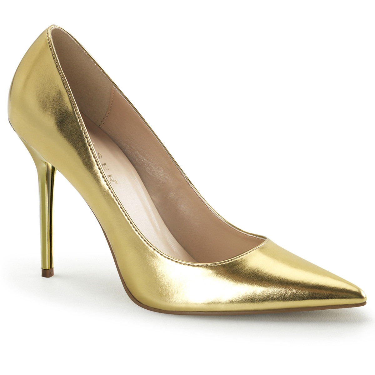 4" Metallic Pointed-Toe Pump Heels
