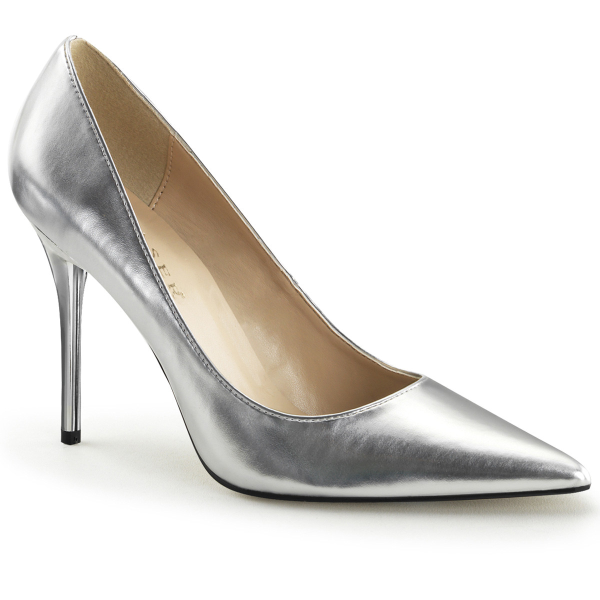 4" Metallic Pointed-Toe Pump Heels