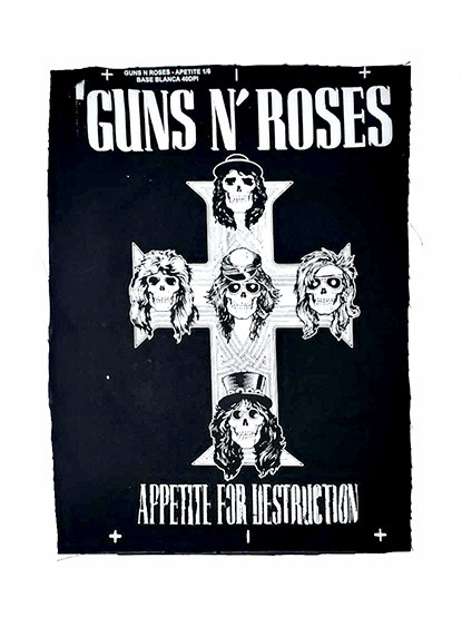 Guns N Roses - Appetite B&W Test Print Backpatch