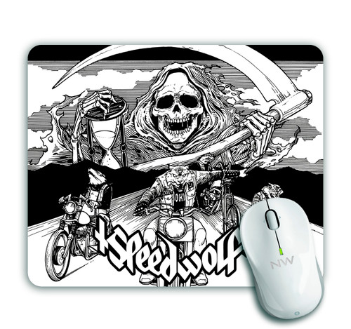 Speedwolf - Ride with Death 9x7" Mousepad Speedwolf - Ride with Death 9x7" Mousepad