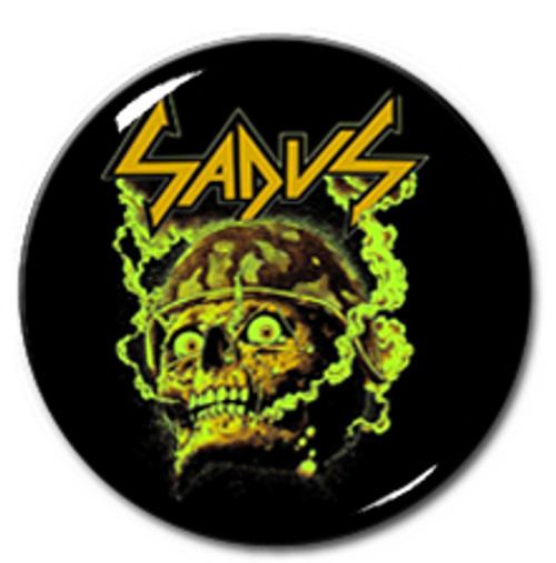 Sadus - Smoking Skull 1.5" Pin Sadus - Smoking Skull 1.5" Pin