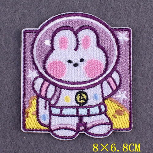 Bunny Astronaut 3x2.5" Embroidered Patch Bunny Astronaut 3x2.5" Embroidered Patch