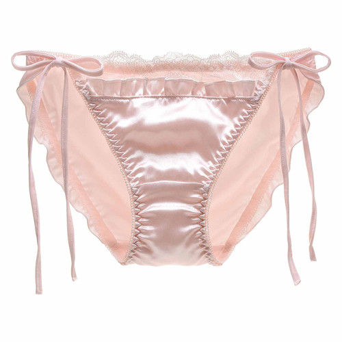 Pink Satin Panty with Adjustable Straps