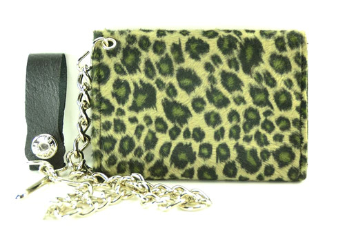 Green Leopard Print Wallet