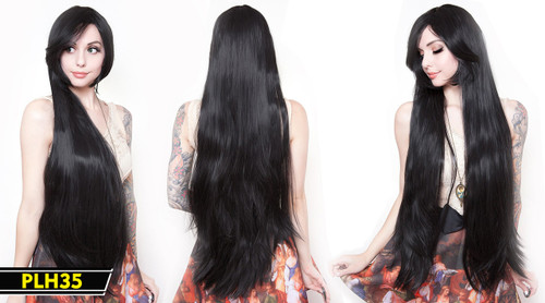 Black Extra Long Wig