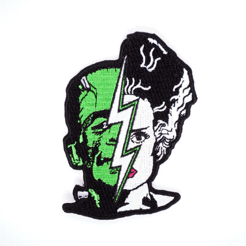 Bride and Frankenstein Half Face Patch Bride and Frankenstein Half Face Patch