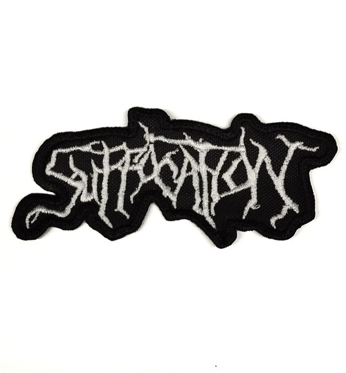 Suffocation - White Logo 4x2" Embroidered Patch
