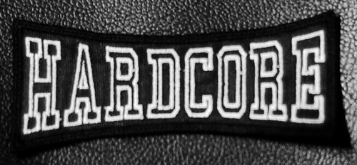 Hardcore - White Logo 4x1.5" Embroidered Patch