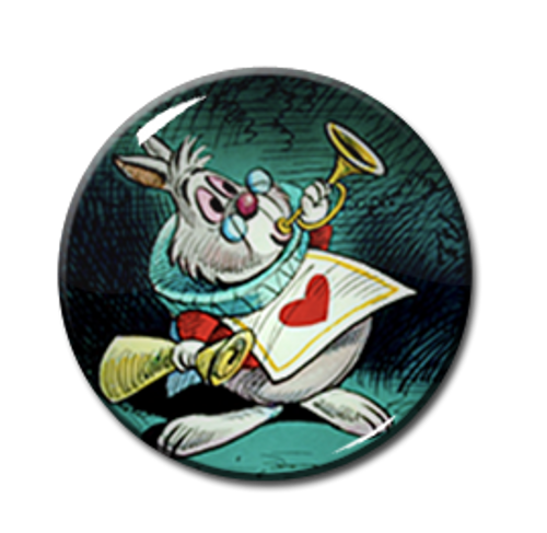 Alice in Wonderland - White Rabbit 1.5" Pin