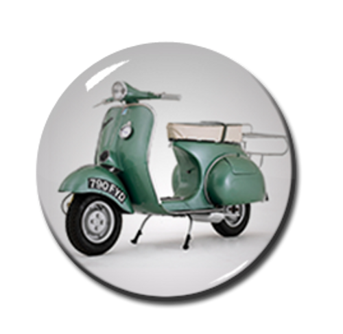 Green Vespa 1" Pin