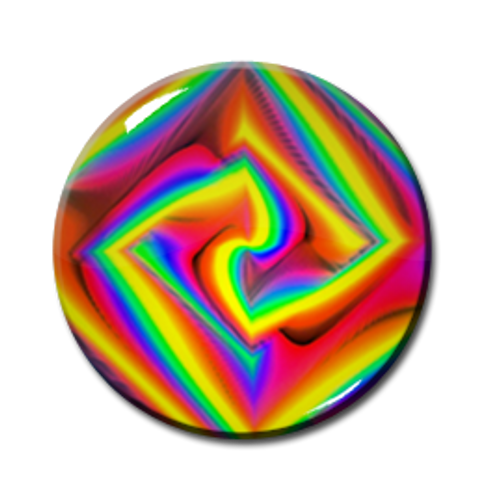 Kaleidoscope Pattern #4 2.25" Pin