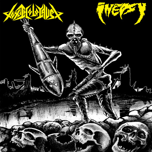 Toxic Holocaust/Inepsy Split 4x4" Color Patch