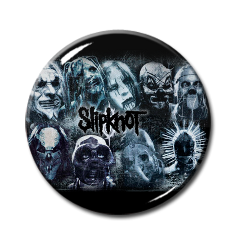 Slipknot - Band Masks Promo Pic 1" Pin