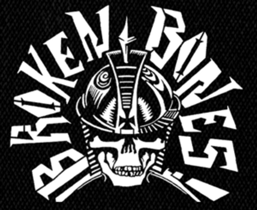 Broken Bones - Warrior Skull 5x5" Printed Patch