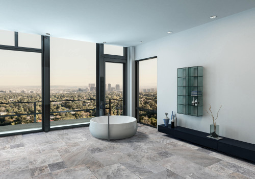 Silver Travertine Brushed, Chiseled, Unfilled Versailles Pattern