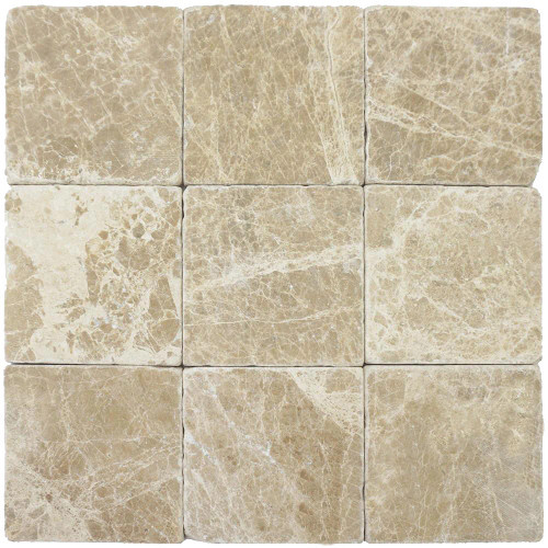 6089 T Emperador Light Tumbled 4x4