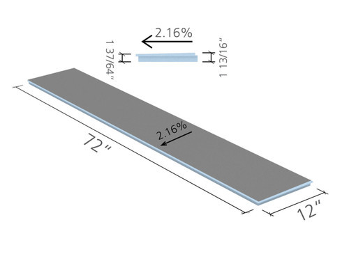 wedi Shower Extension 12" x 72"
12" x 72" - sloped 1/4 in./ft. (sloped 2.16%)
1 piece
US3000036