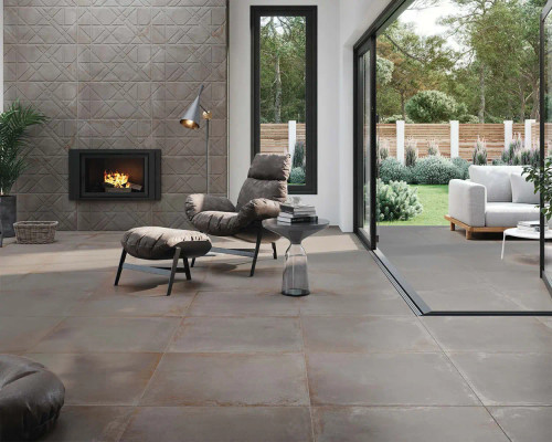 Darkness Ruggine Lappato Finish 36"x36" Meridian Porcelain Tile