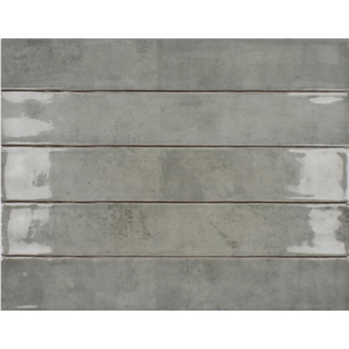Zellige Tender Gray Gloss 2.5"x16" Ceramic Wall Tiles