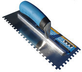TROXELL STAINLESS SOFTGRIP TROWEL 1/4 SQ NOTCH