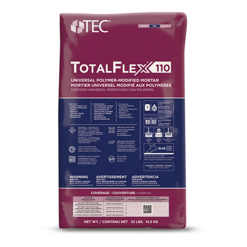 Tec TotalFlex 110 Universal Polymer-Modified Mortar - White - 32 lbs