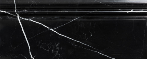 Nero Marquina Honed 5"x12" Base Molding