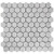 Carrara White Italian Marble 1” Hexagon Mosaic Tile Honed