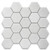 Thassos White Marble 3 inch Hexagon Mosaic Tile Polished