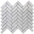 Carrara White Italian Marble 1” x 3” Herringbone Mosaic Tile Honed