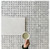 Carrara Honed Basketweave with Bardiglio Gray Dot 12"x12" Mosaic