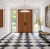 Italian Carrara Honed 12"x12" & Nero Marquina Honed 12"x12" Checkerboard Marble Tiles