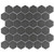Alameda Black Unglazed 2" Hexagon Mosaics