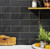 Brazilian Black 4"x12" Set in a Brick Pattern