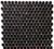 Onix Black Shiny Penny Round Mosaic 11.25x11.25