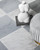 Bardiglio Imperiale Honed 12x12 & Ocean White Honed 12x12 Checkerboard Marble Tiles