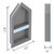 Wedi Shower Niches - 16" x 30" Cathedral Niche US3000016 Wedi Niche