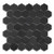 Black Basalt 2″ Hexagon Honed
